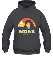 Moab Utah Vintage Sunset Arches Adventure Outdoors Hooded Sweatshirt Hooded Sweatshirt - belovedtshirt