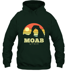 Moab Utah Vintage Sunset Arches Adventure Outdoors Hooded Sweatshirt Hooded Sweatshirt - belovedtshirt
