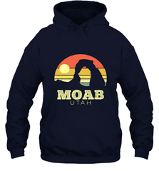 Moab Utah Vintage Sunset Arches Adventure Outdoors Hooded Sweatshirt Hooded Sweatshirt - belovedtshirt