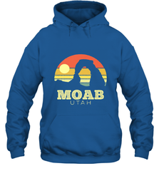 Moab Utah Vintage Sunset Arches Adventure Outdoors Hooded Sweatshirt Hooded Sweatshirt - belovedtshirt