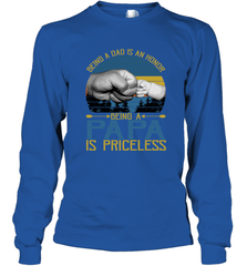 Being A Dad Is An Honor Being Papa Is Priceless Grandpa t Long Sleeve T-Shirt Apparel - belovedtshirt
