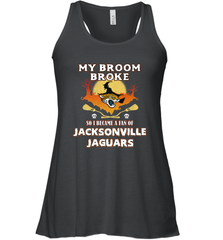 Broom Broke So I Became A Fan of Jacksonville Jaguars NFL Halloween Costume Women's Racerback Tank Women's Racerback Tank - belovedtshirt