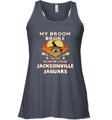 Broom Broke So I Became A Fan of Jacksonville Jaguars NFL Halloween Costume Women's Racerback Tank Women's Racerback Tank - belovedtshirt
