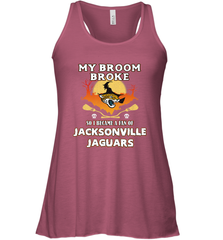 Broom Broke So I Became A Fan of Jacksonville Jaguars NFL Halloween Costume Women's Racerback Tank Women's Racerback Tank - belovedtshirt