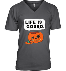 Funny Life Is Gourd Halloween Trick Or Treat Pumpkin Men's V-Neck Men's V-Neck - belovedtshirt