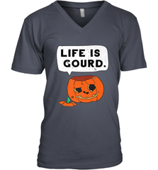 Funny Life Is Gourd Halloween Trick Or Treat Pumpkin Men's V-Neck Men's V-Neck - belovedtshirt