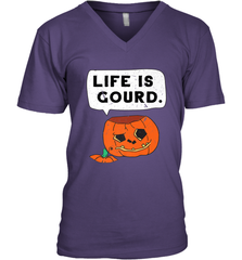 Funny Life Is Gourd Halloween Trick Or Treat Pumpkin Men's V-Neck Men's V-Neck - belovedtshirt
