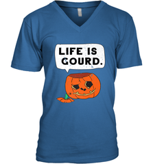 Funny Life Is Gourd Halloween Trick Or Treat Pumpkin Men's V-Neck Men's V-Neck - belovedtshirt