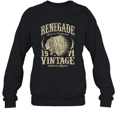 Vintage Made In 1971 T Shirt 47th Birthday Gift Crewneck Sweatshirt Crewneck Sweatshirt / Black / S Crewneck Sweatshirt - belovedtshirt