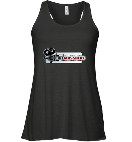 Cinemassacre Modern Chainsaw Logo Women's Racerback Tank Women's Racerback Tank / Black / XS Women's Racerback Tank - belovedtshirt