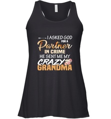 Crazy Grandma Partner in crime Women's Racerback Tank Women's Racerback Tank - belovedtshirt