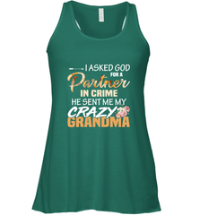 Crazy Grandma Partner in crime Women's Racerback Tank Women's Racerback Tank - belovedtshirt