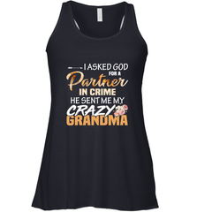 Crazy Grandma Partner in crime Women's Racerback Tank Women's Racerback Tank - belovedtshirt