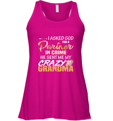Crazy Grandma Partner in crime Women's Racerback Tank Women's Racerback Tank - belovedtshirt