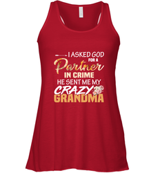 Crazy Grandma Partner in crime Women's Racerback Tank