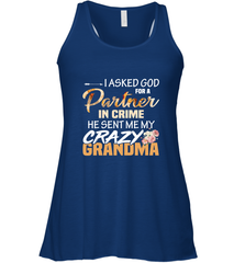 Crazy Grandma Partner in crime Women's Racerback Tank Women's Racerback Tank - belovedtshirt