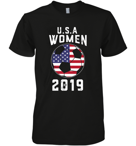 USA United States Women 2019 Soccer US Futbol Men's Premium T-Shirt Men's Premium T-Shirt / Black / XS Men's Premium T-Shirt - belovedtshirt