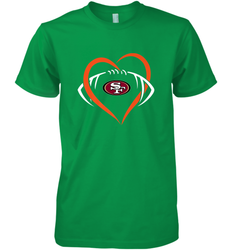 NFL San Francisco Heart Love Football Men's Premium T-Shirt