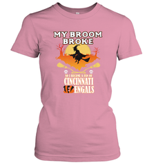 Broom Broke So I Became A fan of Cincinnati Bengals Halloween Costume Women's T-Shirt Women's T-Shirt - belovedtshirt