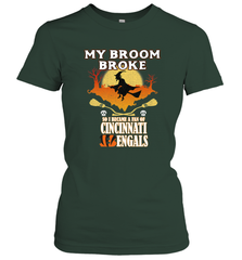 Broom Broke So I Became A fan of Cincinnati Bengals Halloween Costume Women's T-Shirt Women's T-Shirt - belovedtshirt