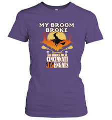 Broom Broke So I Became A fan of Cincinnati Bengals Halloween Costume Women's T-Shirt Women's T-Shirt - belovedtshirt