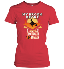 Broom Broke So I Became A fan of Cincinnati Bengals Halloween Costume Women's T-Shirt Women's T-Shirt - belovedtshirt