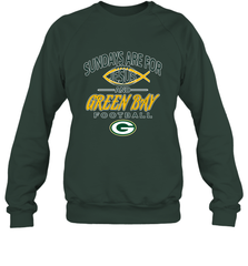 Sundays Are For Jesus and Green Bay Funny Christian Football 1 Crewneck Sweatshirt Crewneck Sweatshirt - belovedtshirt