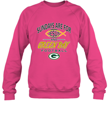 Sundays Are For Jesus and Green Bay Funny Christian Football 1 Crewneck Sweatshirt Crewneck Sweatshirt - belovedtshirt