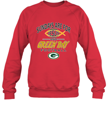 Sundays Are For Jesus and Green Bay Funny Christian Football 1 Crewneck Sweatshirt Crewneck Sweatshirt - belovedtshirt