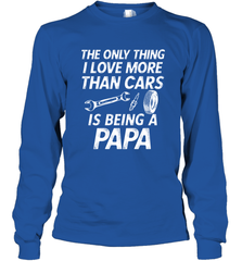 The only thing I love more than Cars is Being a Papa Funny Long Sleeve T-Shirt Long Sleeve T-Shirt - belovedtshirt