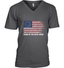 Patriotic 1776 Tee Respect the Flag Stand up for Betsy Ross Men's V-Neck Men's V-Neck - belovedtshirt