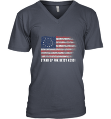Patriotic 1776 Tee Respect the Flag Stand up for Betsy Ross Men's V-Neck Men's V-Neck - belovedtshirt