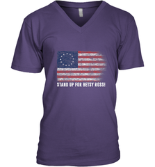Patriotic 1776 Tee Respect the Flag Stand up for Betsy Ross Men's V-Neck Men's V-Neck - belovedtshirt