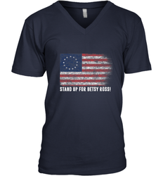 Patriotic 1776 Tee Respect the Flag Stand up for Betsy Ross Men's V-Neck