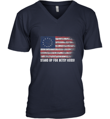 Patriotic 1776 Tee Respect the Flag Stand up for Betsy Ross Men's V-Neck Men's V-Neck - belovedtshirt