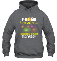 F Bomb Softball Mom Hooded Sweatshirt Hooded Sweatshirt - belovedtshirt