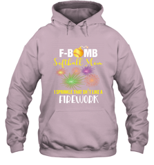 F Bomb Softball Mom Hooded Sweatshirt Hooded Sweatshirt - belovedtshirt