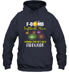 F Bomb Softball Mom Hooded Sweatshirt Hooded Sweatshirt - belovedtshirt