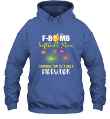 F Bomb Softball Mom Hooded Sweatshirt Hooded Sweatshirt - belovedtshirt
