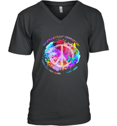 Woodstocks 50th Anniversary Peace Love tee Men's V-Neck