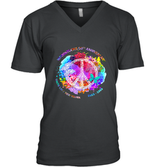 Woodstocks 50th Anniversary Peace Love tee Men's V-Neck Men's V-Neck - belovedtshirt