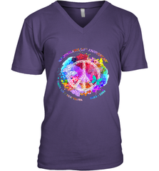 Woodstocks 50th Anniversary Peace Love tee Men's V-Neck Men's V-Neck - belovedtshirt