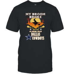 Broom Broke So I Became A fan of Dallas Cowboys  NFL Halloween Costume Men's T-Shirt