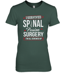 I Survived Spinal Fusion Surgery Women's Premium T-Shirt Women's Premium T-Shirt - belovedtshirt