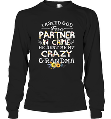 Crazy Grandma Partner in Crime design Long Sleeve T-Shirt Long Sleeve T-Shirt - belovedtshirt