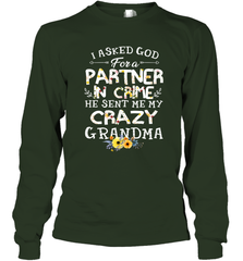 Crazy Grandma Partner in Crime design Long Sleeve T-Shirt Long Sleeve T-Shirt - belovedtshirt