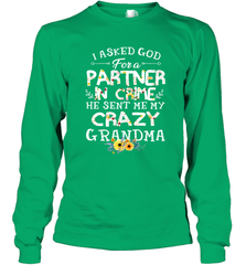 Crazy Grandma Partner in Crime design Long Sleeve T-Shirt Long Sleeve T-Shirt - belovedtshirt