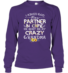 Crazy Grandma Partner in Crime design Long Sleeve T-Shirt Long Sleeve T-Shirt - belovedtshirt