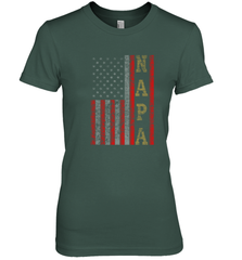 Cool Patriotic Napa US Flag Women's Premium T-Shirt Women's Premium T-Shirt - belovedtshirt