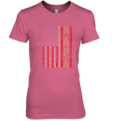 Cool Patriotic Napa US Flag Women's Premium T-Shirt Women's Premium T-Shirt - belovedtshirt